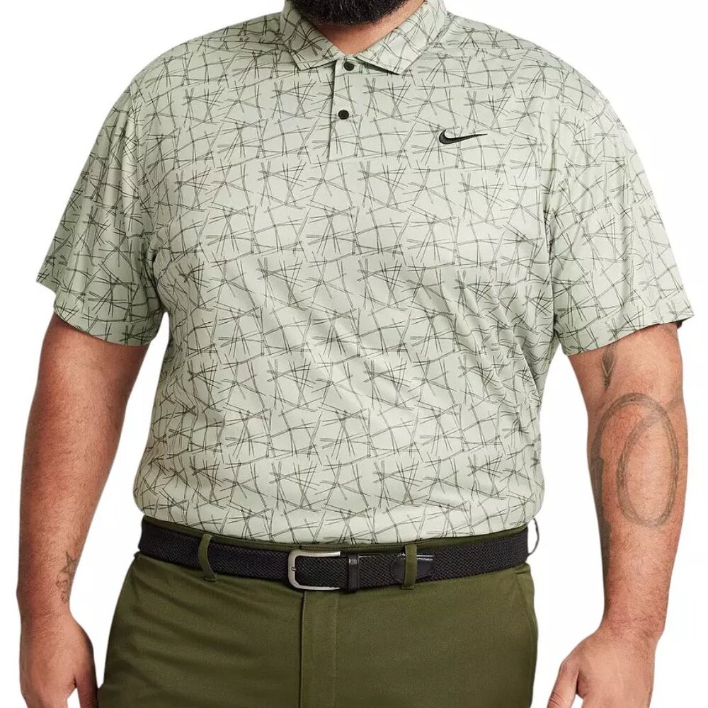 NWT Nike Mens XL Jade Horizon DriFIT Victory Pine Needle Print Golf Polo Shirt